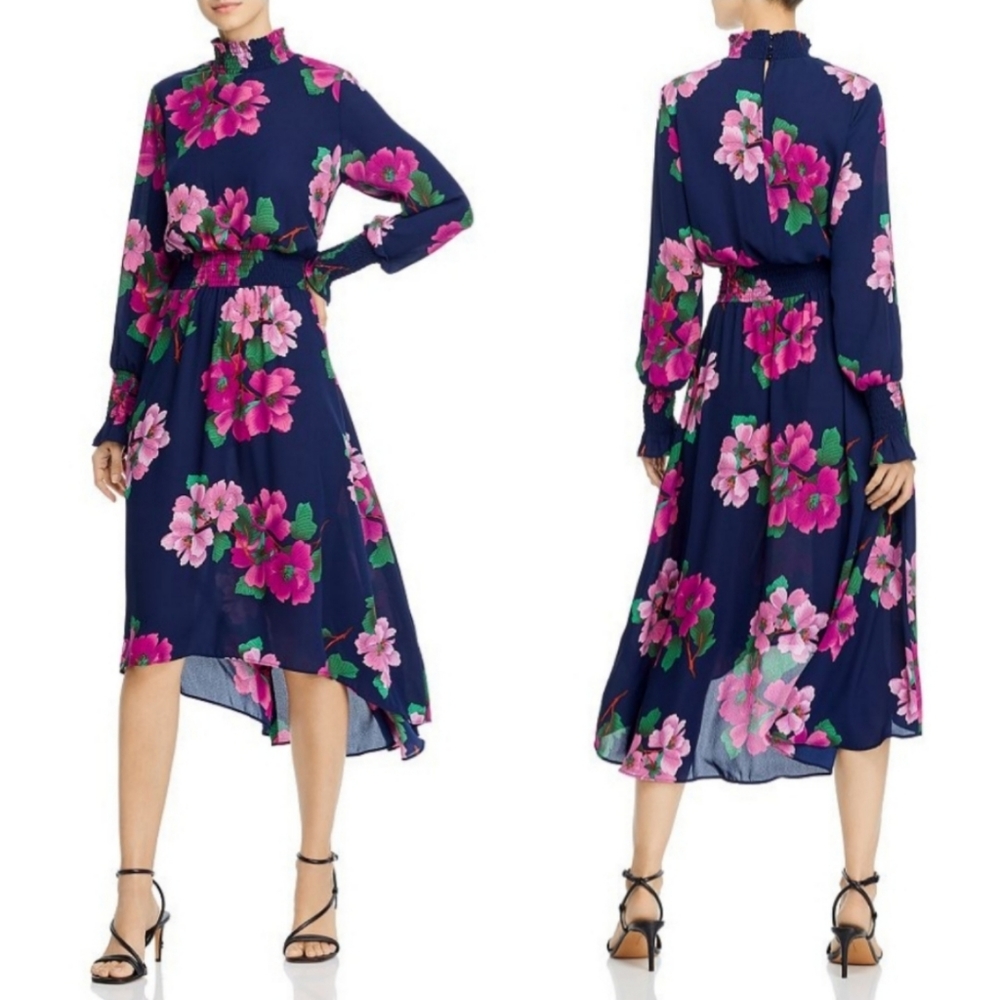🆕️⬇️Nanette Lepore Floral Smocked High/Low Dress